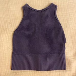 Gilly Hicks ribbed seamless longline high neck bra top